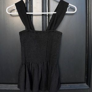 Madewell Smocked Peplum Tank